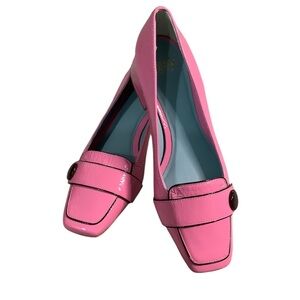 Frances valentine Pink mackie crinkle soft patient block heel